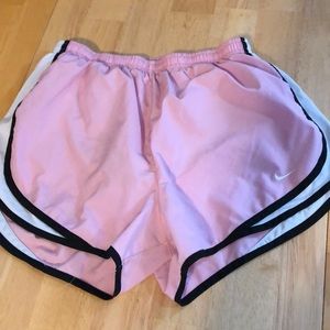 Pink medium Nike running shorts